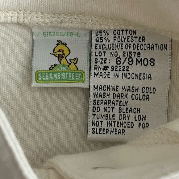 Baseball bear infant shirt from Sesame Street - Picture 4 of 4